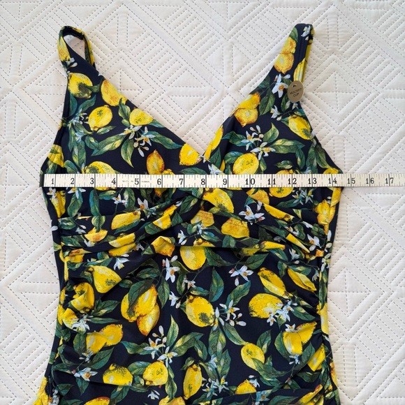 Niptuck One Piece Lemon Print Swimsuit Size 8 - Picture 8 of 9